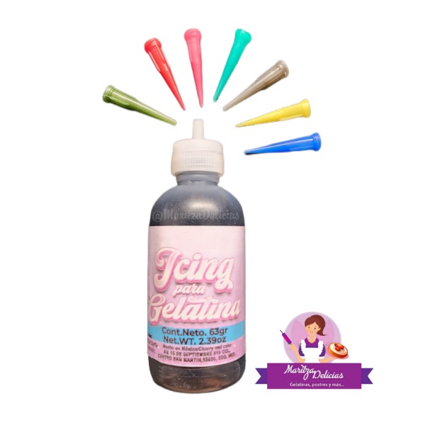 Icing for gelatin Black