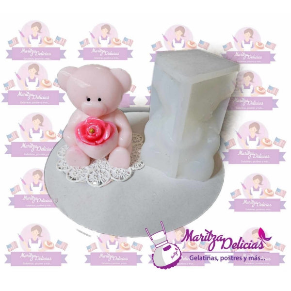 Bear with rose