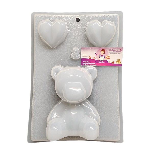 Bear Geometric with hearts